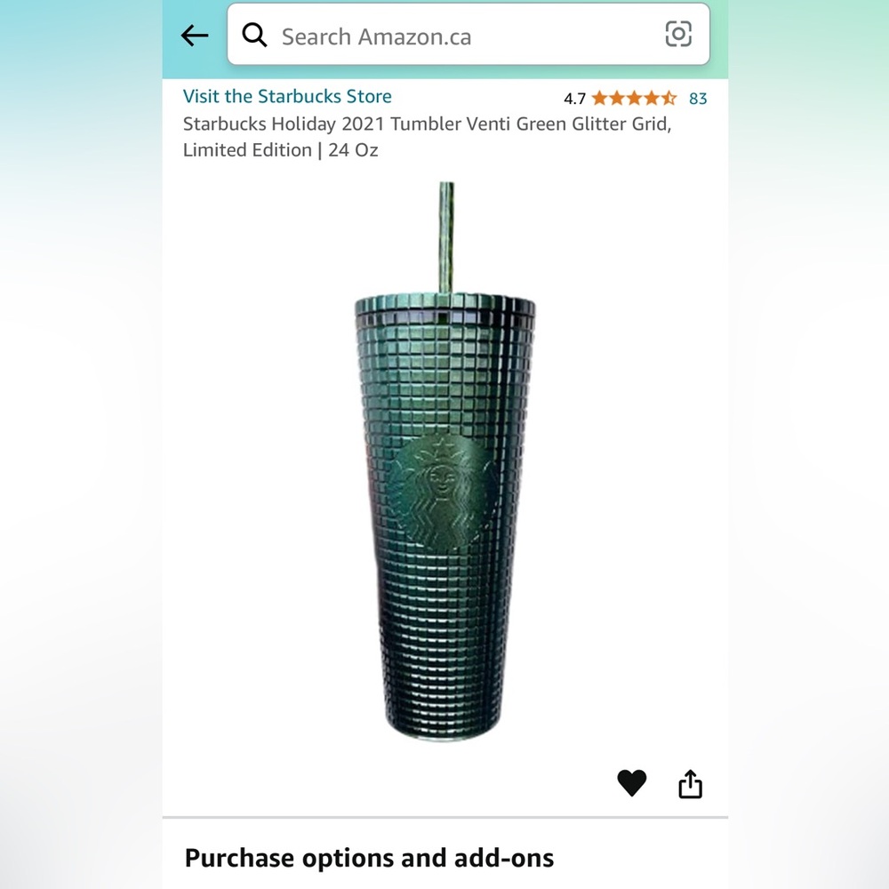 🌺 Starbucks Holiday 2021 Tumbler Venti Green Glitter. - Picture 6 of 6